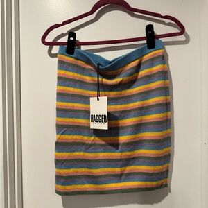 The Ragged Priest Debut Multicolor Striped Pencil Skirt